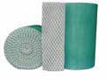 Structured overspray media rolls